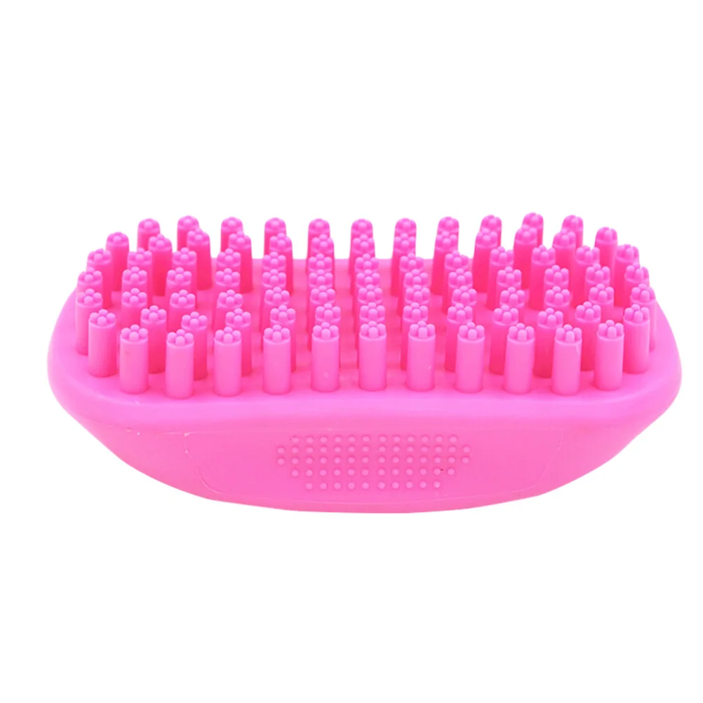 

Pet Bath Massage Brush Silicone Grooming Scrubber for Dogs Easy to Use Comb Accessory Dog Bathing Tool
