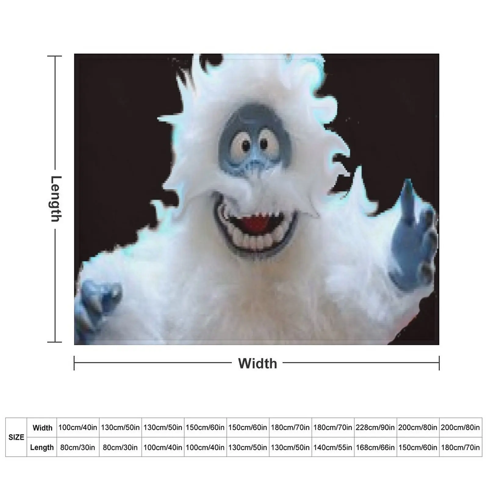 THE Abominable snowman Throw Blanket Beautifuls Multi-Purpose Fashion Sofas Decorative Throw Blankets