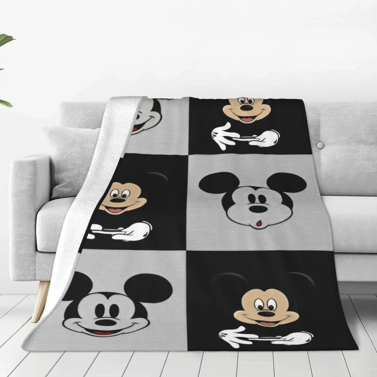 

Пледы с головой Микки Мауса Disney, одеяла для кушетки, потрясающее одеяло, зимний подарок для женщин