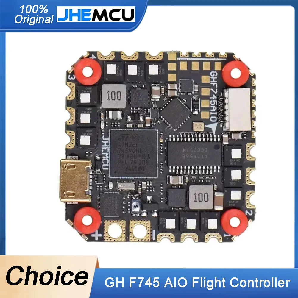 

Контроллер полета JHEMCU GHF745AIO F745 с MPU6000 и BLHELI32 40A/50A 4in1 ESC — 25,5x25,5 мм, 3-6S для дронов для фристайла FPV