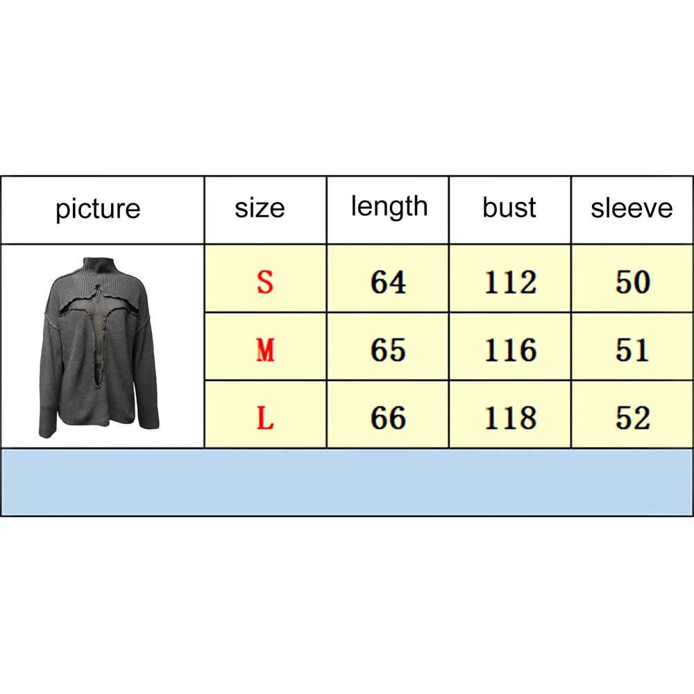 Douhoow Women Hollow Out Oversized Jumper Loose Turtleneck Ribbed Knitted Sweater Autumn Winter Pullovers Knitwear 2022 New