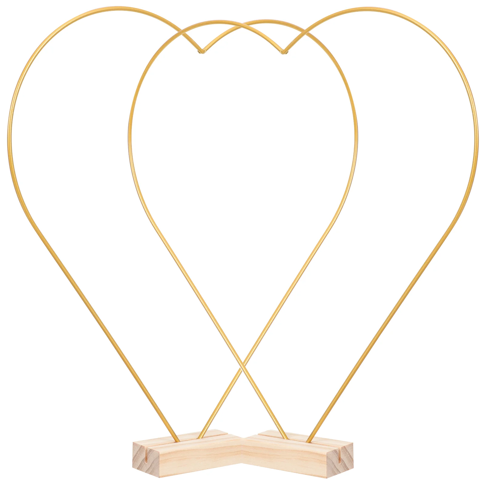 

Gold Garland Love Hoop Wire Wreath Frames Heart Desktop Metal Hoops Table Multi-function Flower Shaped Office