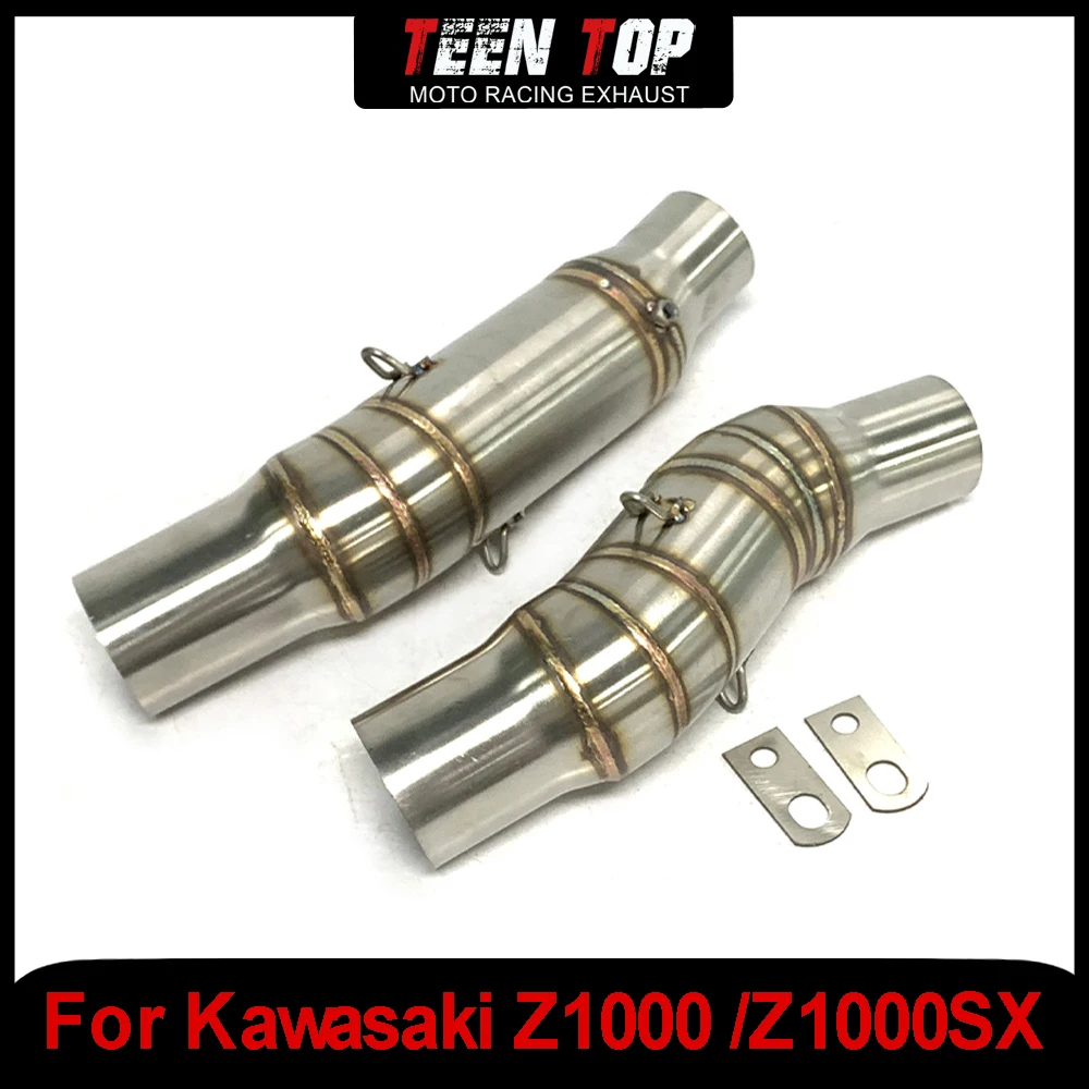 Motorcycle Exhaust Escape Moto Modified Full Systems 2010-2019 For Kawasaki Z1000 /Z1000SX Middle Link Pipe Connect Tube