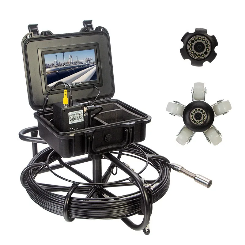 7 Inch HD Screen Industrial Sewer Inspection Camera Pipeline Endoscope High Definition Drain Video Detector Pipe Wall Borehole