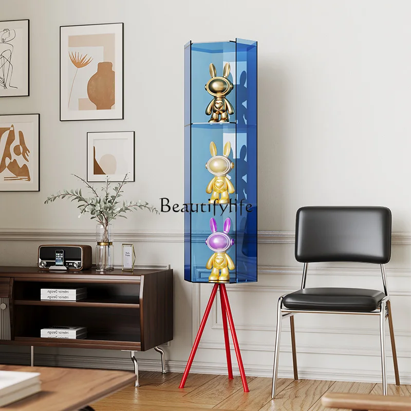

Light luxury acrylic corner cabinet modern simple storage living room sofa side cabinet wine cabinet creativity