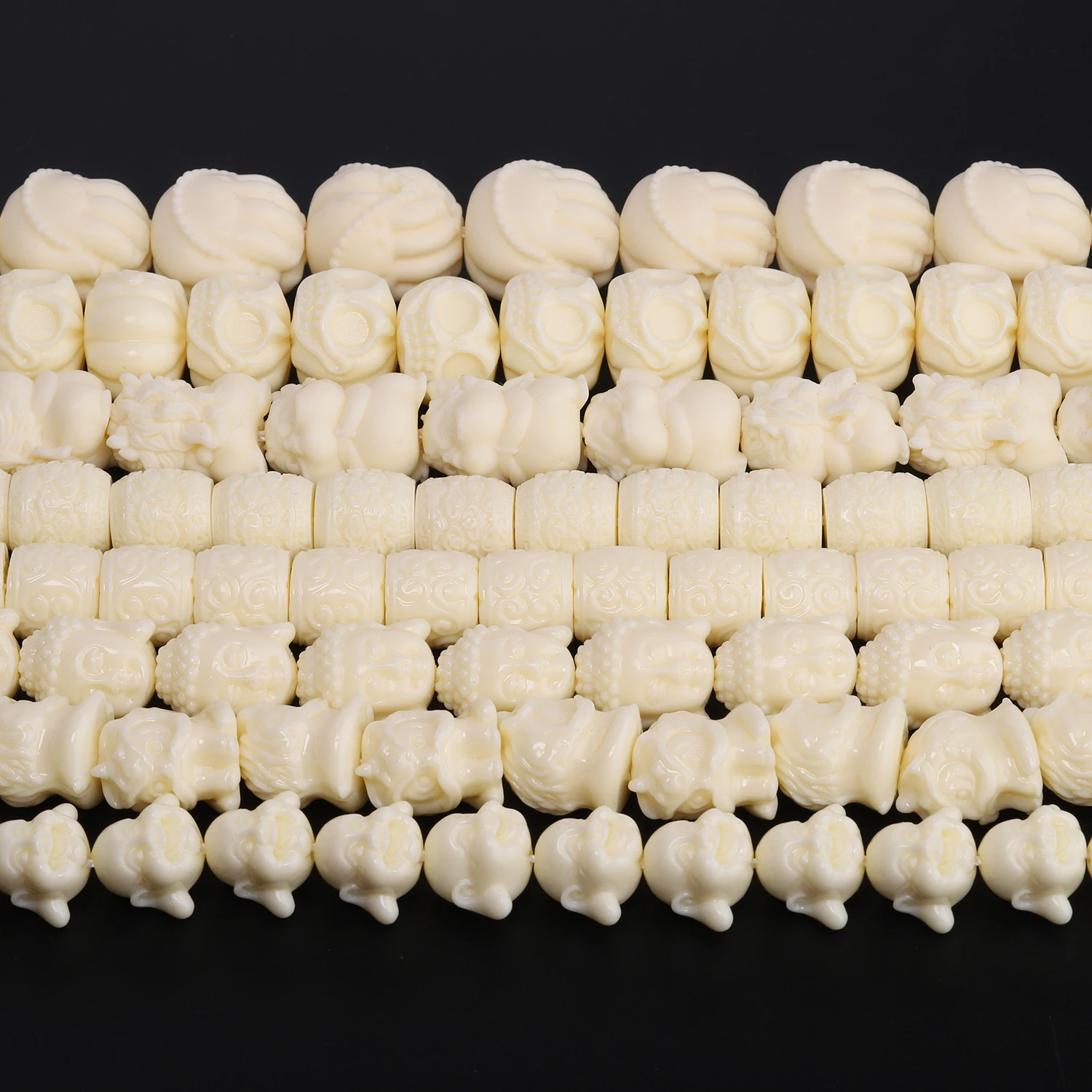 Exquisite Off White Smooth Shell Beads ShellPowder Loose Spaced Beads for DIY Necklace Earring Jewelry Making Accessories