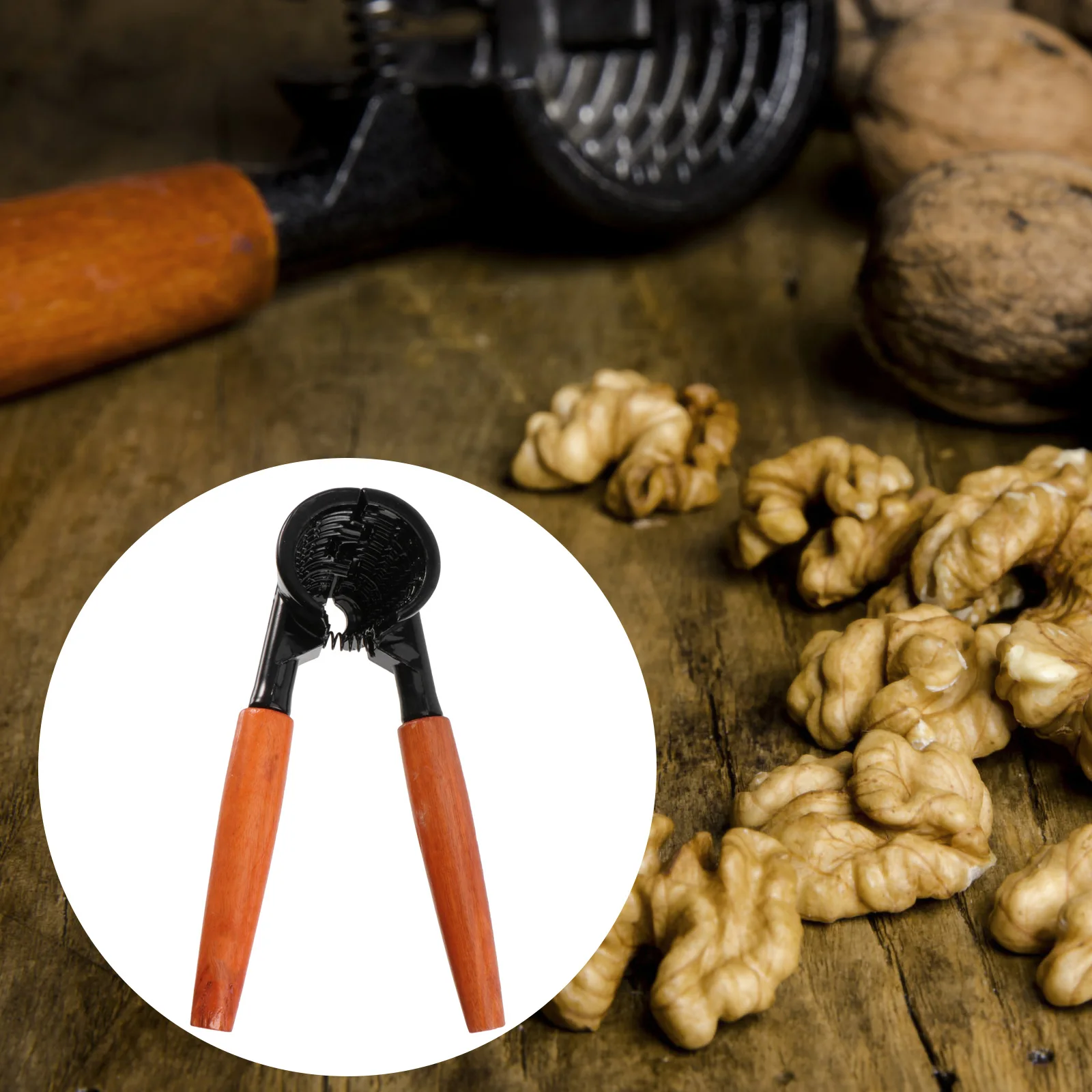 Abridor de nueces multifuncional, alicates para nueces, portabrocas de aluminio fuerte, cómodas pecanas H, avellanas, almendras, Brasil