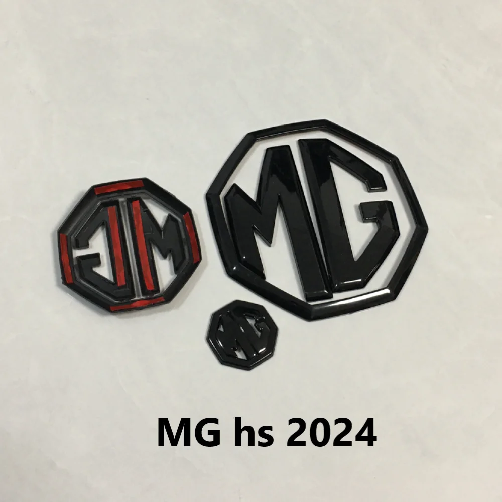 

3pcs Fit for MG HS Facelift 2024 Front Grille Center Emblem logo Rear Trunk Badge Shell Sticker Steering Wheel Shell Accessories