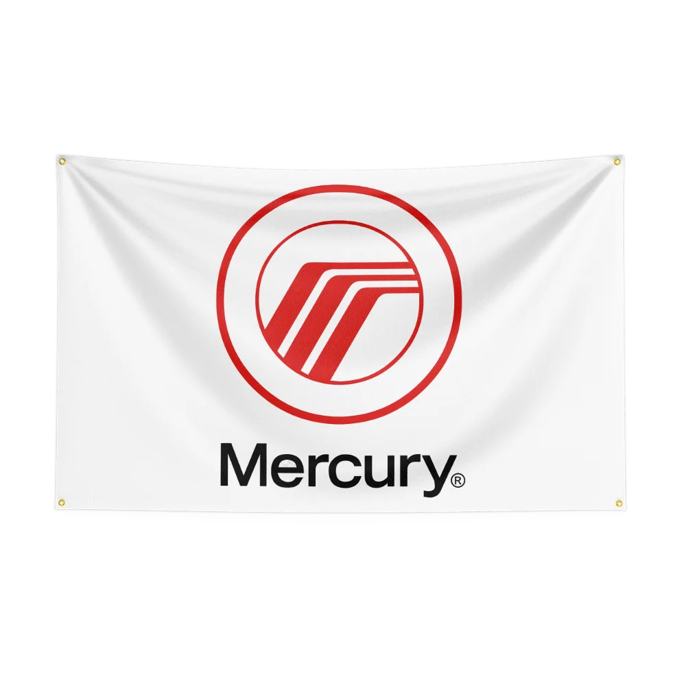 90x150cm Mercurys Racing Car Banner Flag Polyester Printed Garage or Outdoor Decoration Tapestry