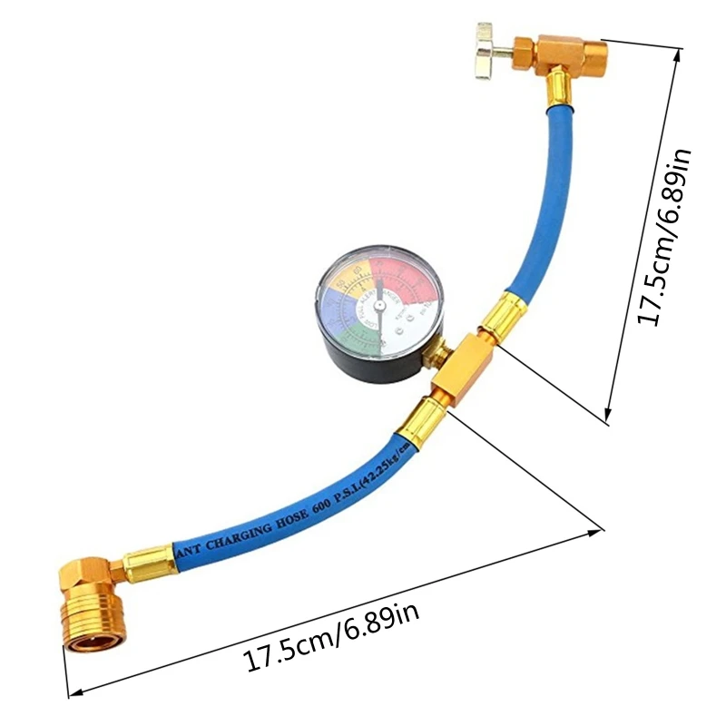 Refrigerant Recharge Refill r134a Hose Gas Gauge Charging Filling Hose For Service Air Conditioning Repair