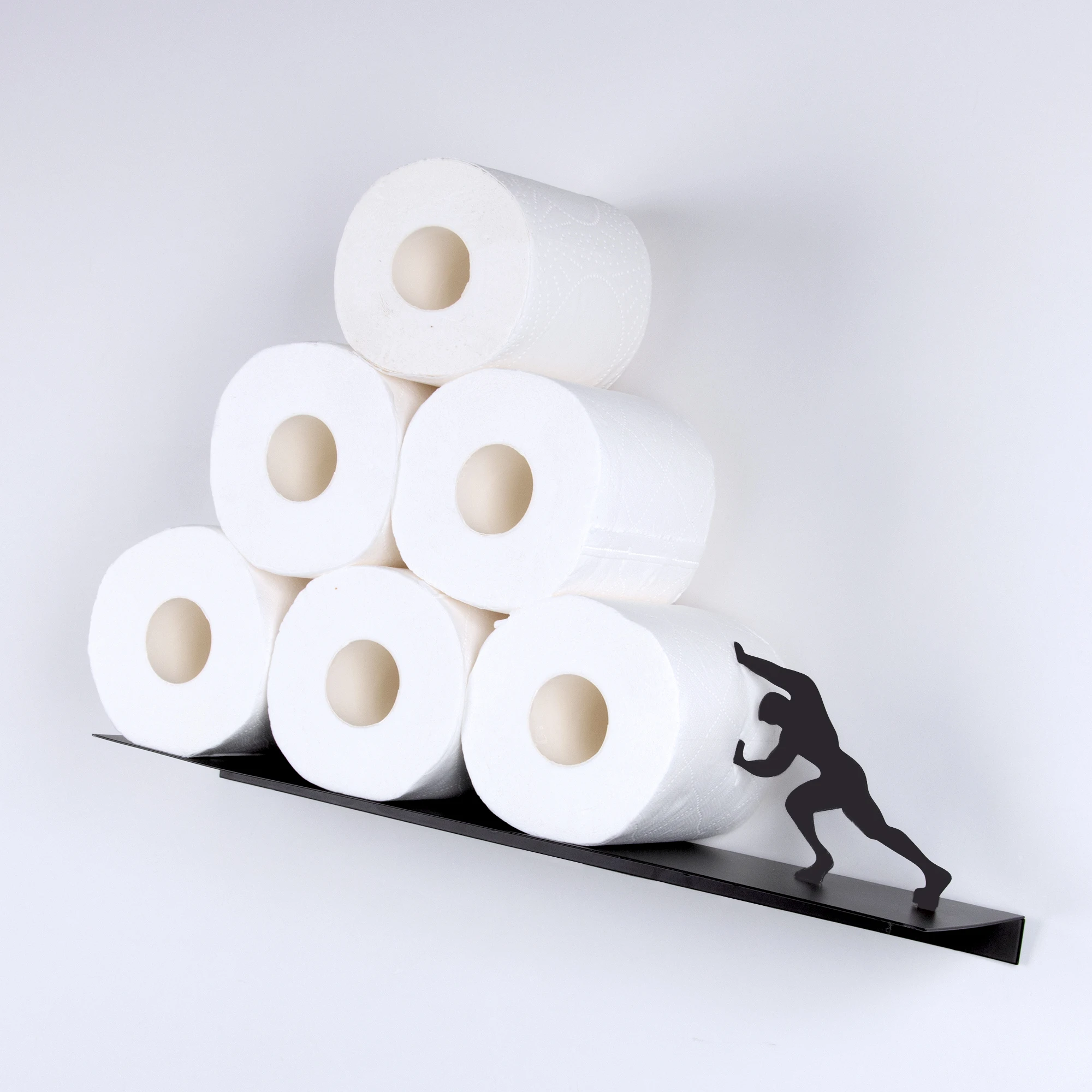 Toilet Multiple Paper Roll Tissue Holder Wall Mounted Storage Stand Stainless Steel Hercules Towel Roll Case Storage Shelf