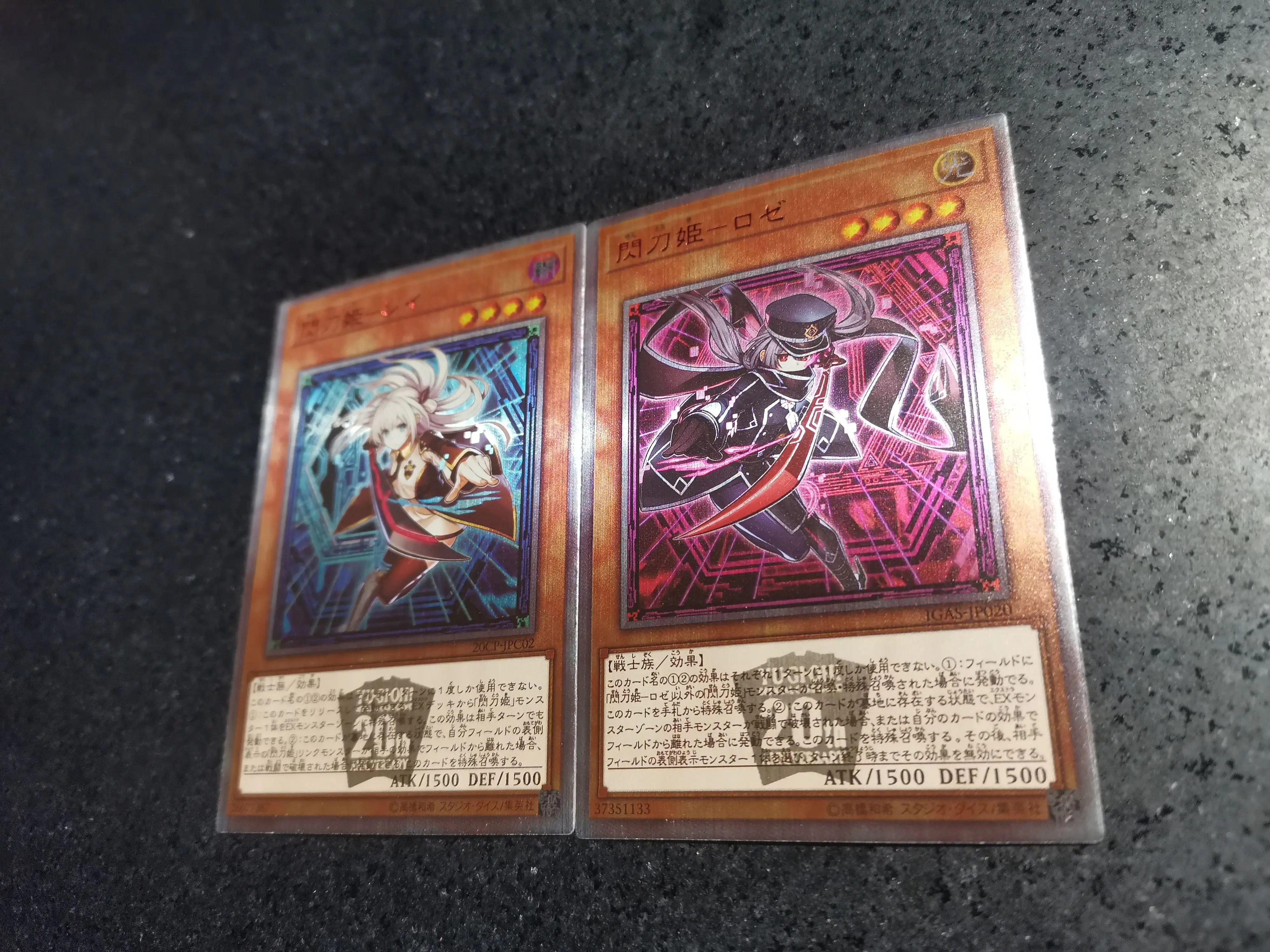 2 unids/set Diy Yu-Gi-Oh! Sky Striker Ace - Raye Self Control Collect Signature Trading Tarjeta Flash Anime Dibujos Animados Regalo