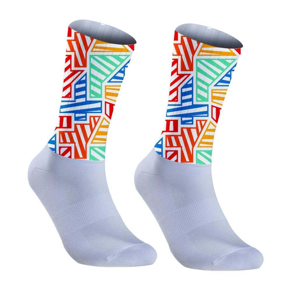 Chaussettes en silicone coordonnantes pour vélo, chaussettes de sport, chaussettes de course à pied, chaussettes de cyclisme, été, nouveau, 2024