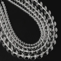 Natural Clear Crystals Beads Round Smooth Quartz Beads for Jewelry Making Charm Earrings Bracelets Accessories DIY 2 4 6 8mm