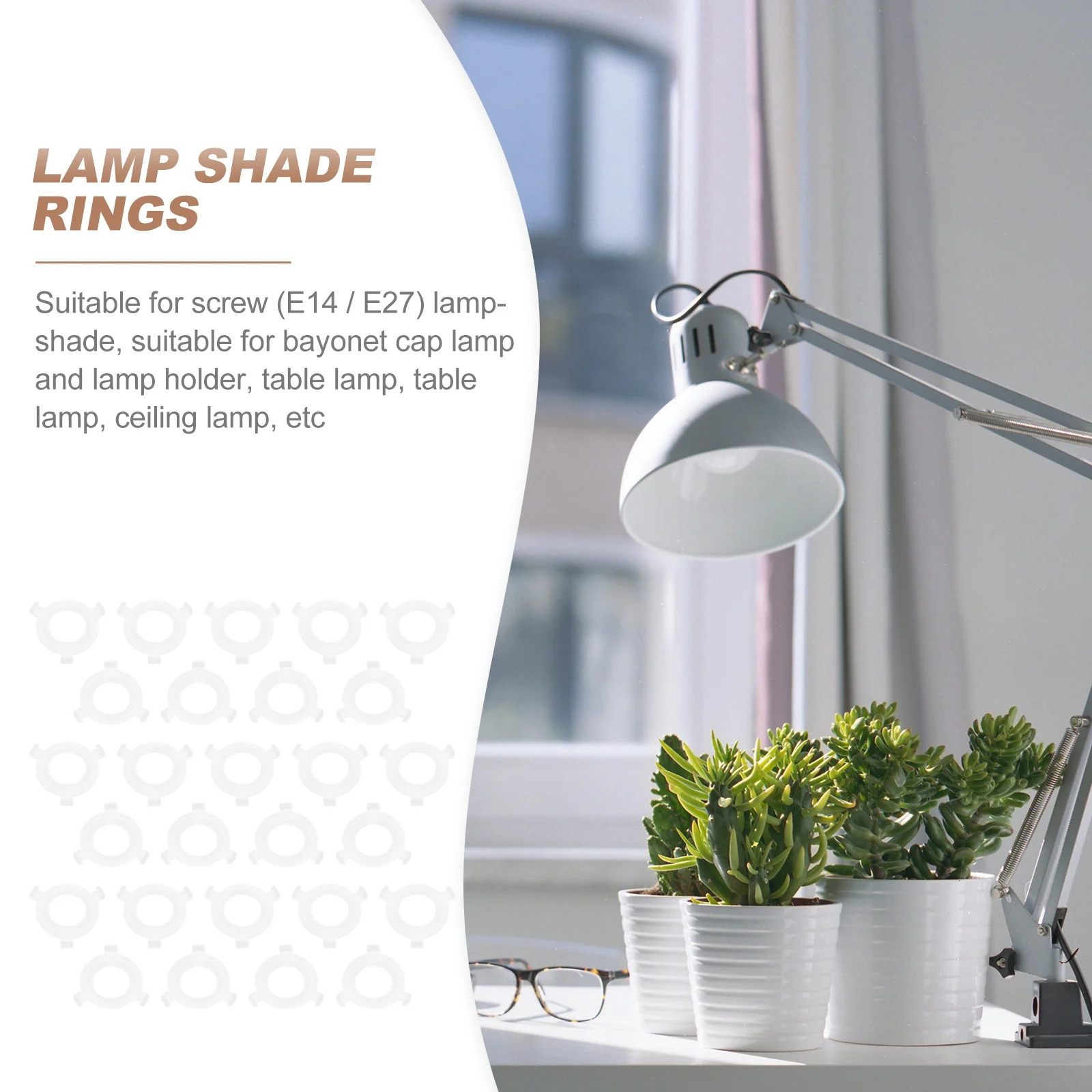 

50pcs Lamp Shade Converter E27 to E14 Plastic Adapter for Table Ceiling Lamps Screw Bayonet Holders Light Socket