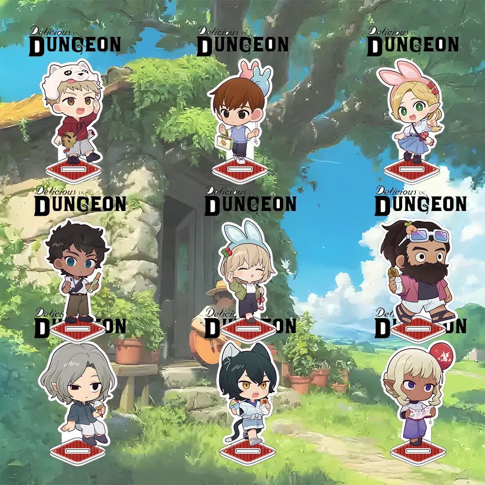 Anime Delicious in Dungeon Meshi  Pendant Acrylic Stand Figure Display 10CM Model Plate Desk Display Ornament keychain
