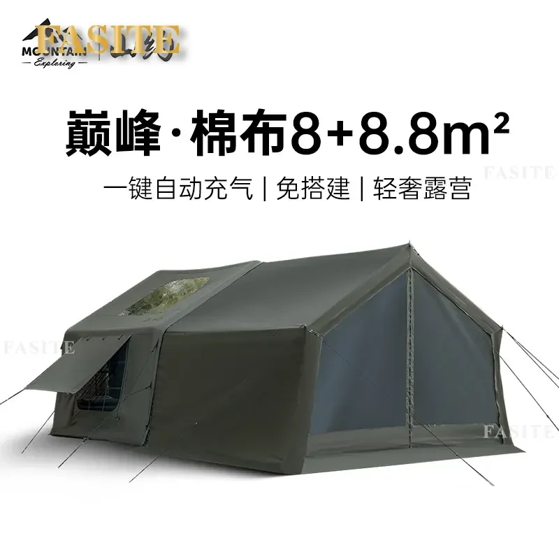 For Automatic Inflatable Tent Army Green Cotton Winter Warm Canopy Outdoor Camping Overnight Equipment