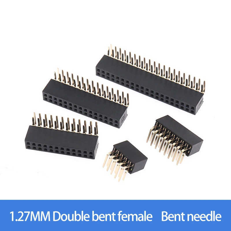 Double Row Female Bending Row Female Bending Pin Female Seat Connector Socket Spacing 1.27MM  2*2P-40P terminal block