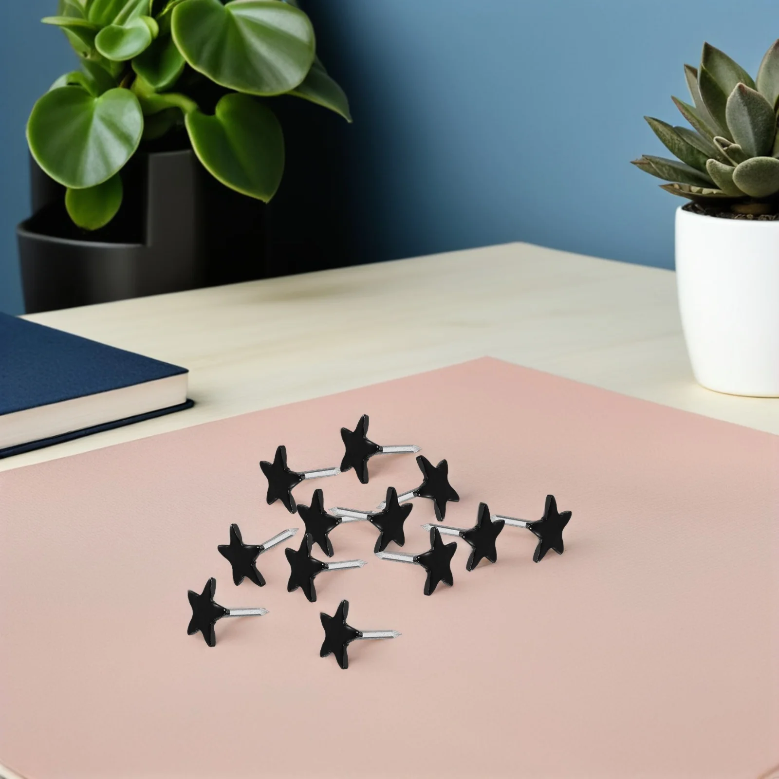 100 قطعة شكل نجمة الإبهام المسامير المعدنية شقة رئيس الزخرفية دفع دبابيس ل لوحة الفلين نشرة صور جدار خريطة مكتب المدرسة استخدام #4