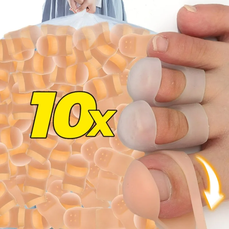 2/10Pcs Toe Separator Finger Schutz SEBS Materail Remover Bunion Corrector Pediküre Werkzeuge Schmerzen Relief Rohr Wiederverwendbare Fuß pflege