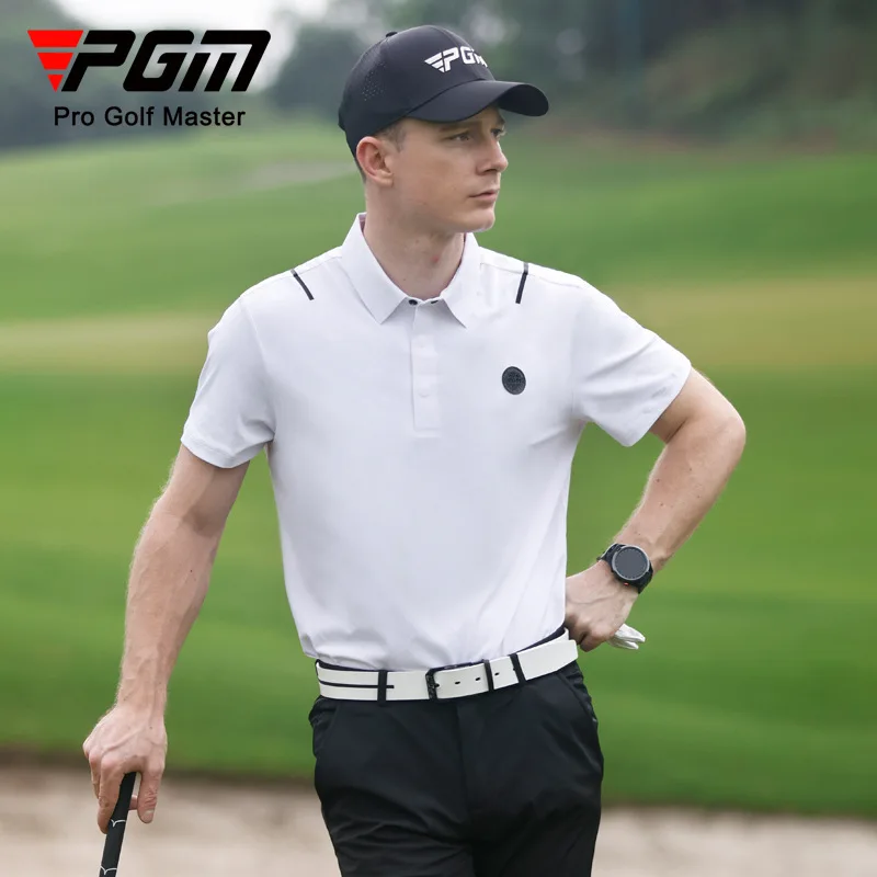 

PGM Summer Golf Men's Short Sleeve T-shirt Quick drying Fabric Breathable Comfortable Sports Leisure Top Golf Clothing Men YF588