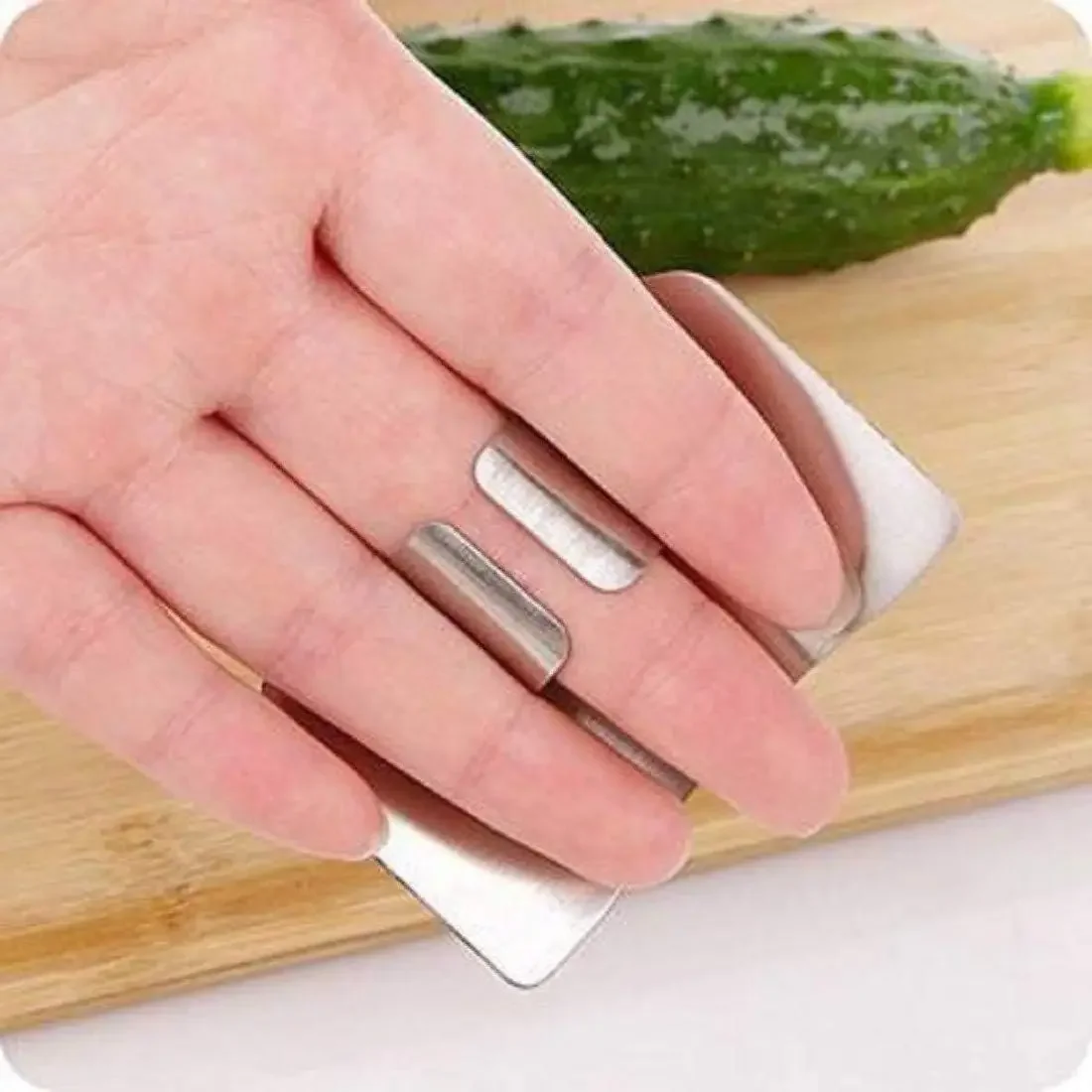 Adjustable Finger Guard Meat Vegetable Cutting Shiel Thumb Guard Finger Protector Chopping Tools Stainless Steel Kitchen Gadget