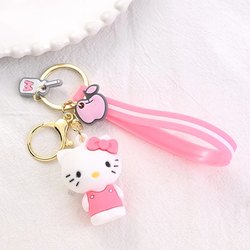 크리 에이 티브 컬러 귀여운 Sanrio 키 체인 만화 캐릭터 키 체인 헬로 키티 마이 멜로디 Kuromi 생일 선물 펜던트 배낭 Acce
