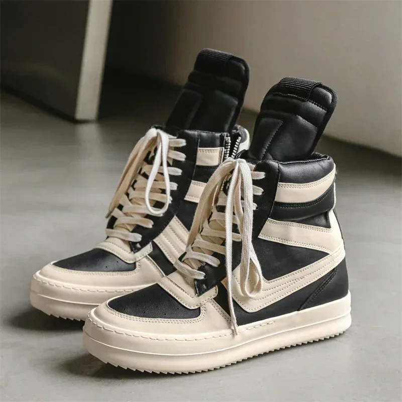 

PopMen High-top Shoes,ankle Boots,high-top Sneakers Riding Casual Shoes,pvc Retro Designer Platform Sneakers For Street Club