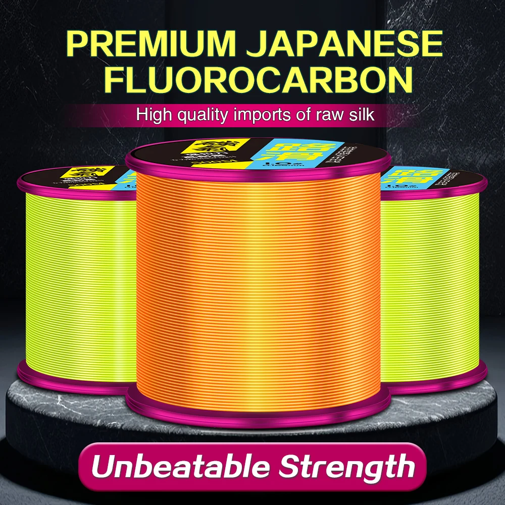 Línea de pesca ZUKIBO de 500m con revestimiento de fluorocarbono, línea de pesca japonesa de monofilamento súper fuerte, línea de pesca Invisible de