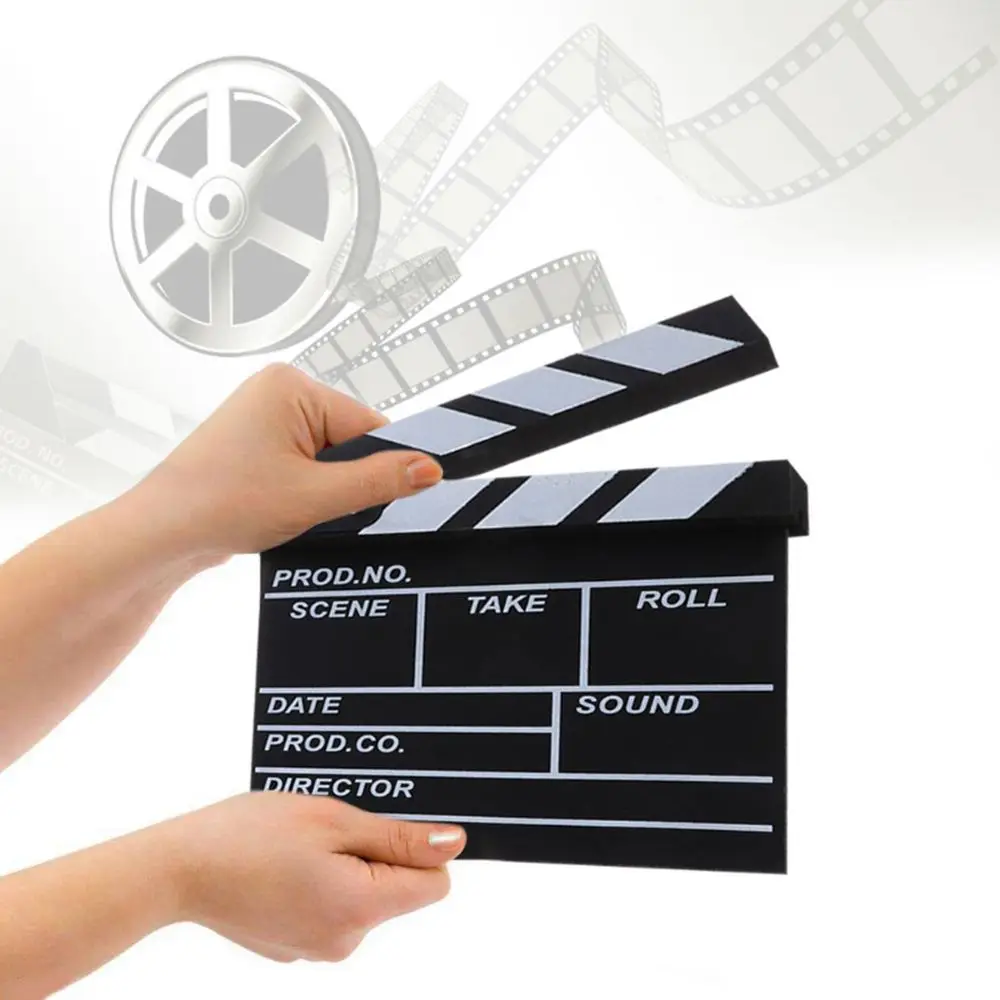 30 x 27cm Wooden Director Photography Prop Clapboard Clapperboard Video Scene TV Movie