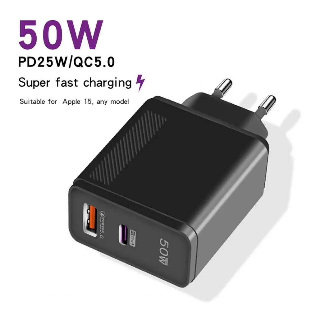 Multiple Device Charger Super Fast Charging 50w Charger Over current High Efficiency for Iphone 15/pro Huawei Eu Plug