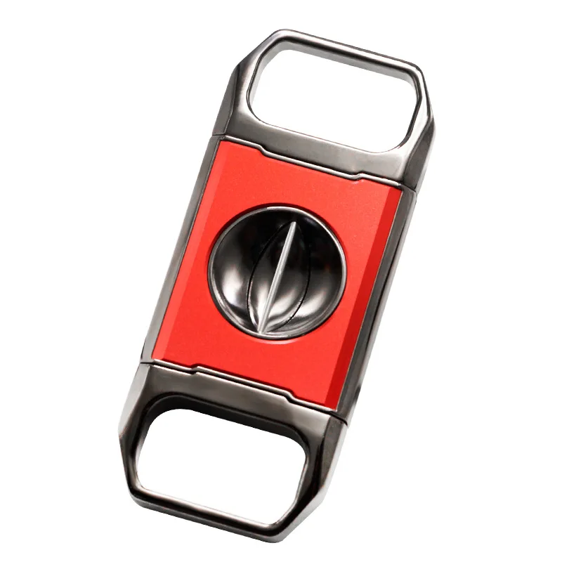 Stainless Steel V-mouth Cigar Scissor, Cigar Cutter, Portable, Metal, Carbon Fiber, Smoking Accessories, Shear Clipper