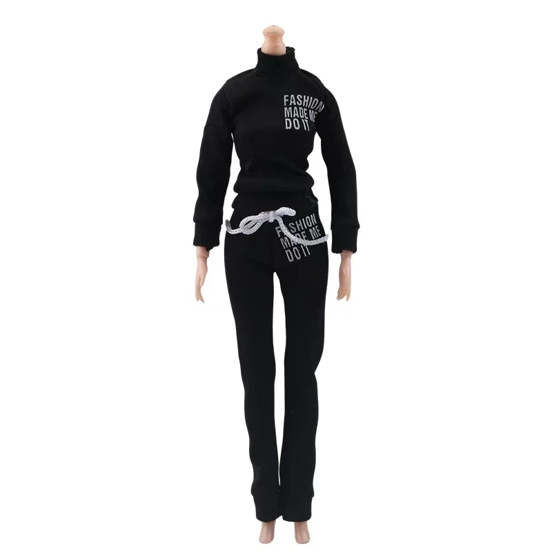 3 Sets Outfits for Barbie Doll ,Turtleneck Sweatshirt & Drawstring Pants, Casual Sporty Clothes for 11.5inch Doll Kids Toys view 4