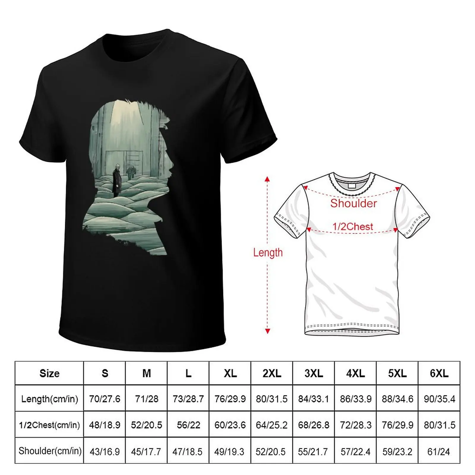 Andrei Tarkovsky Silhouette Collage Illustration T-Shirt Plus Size Summer Casual T-Shirt