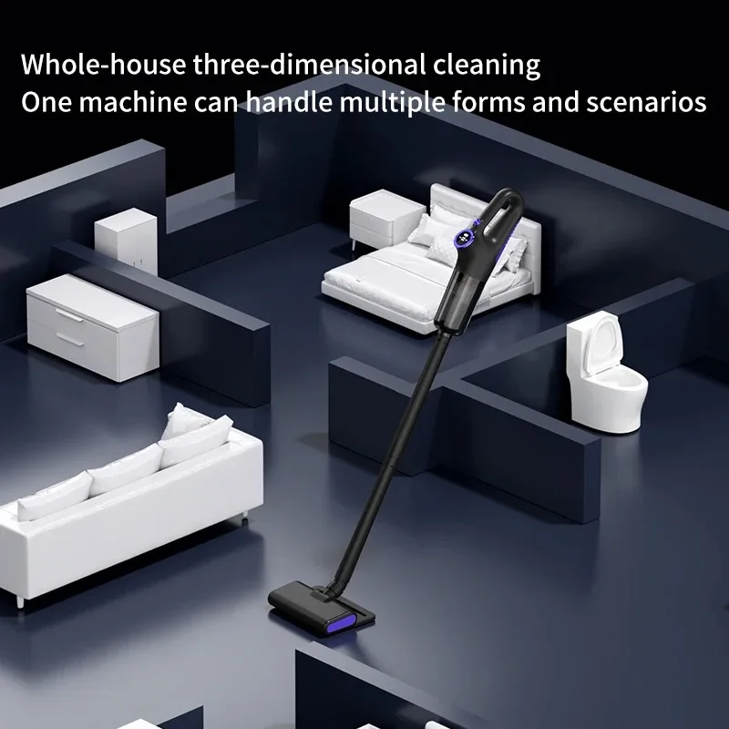 

Cordless Vacuum Cleaner 15kPa 120AW Powerful Suction,2 in 1 Vacuum and Mop,Stick Handheld Vacuum for Pet Hair Hard Floor Carpet