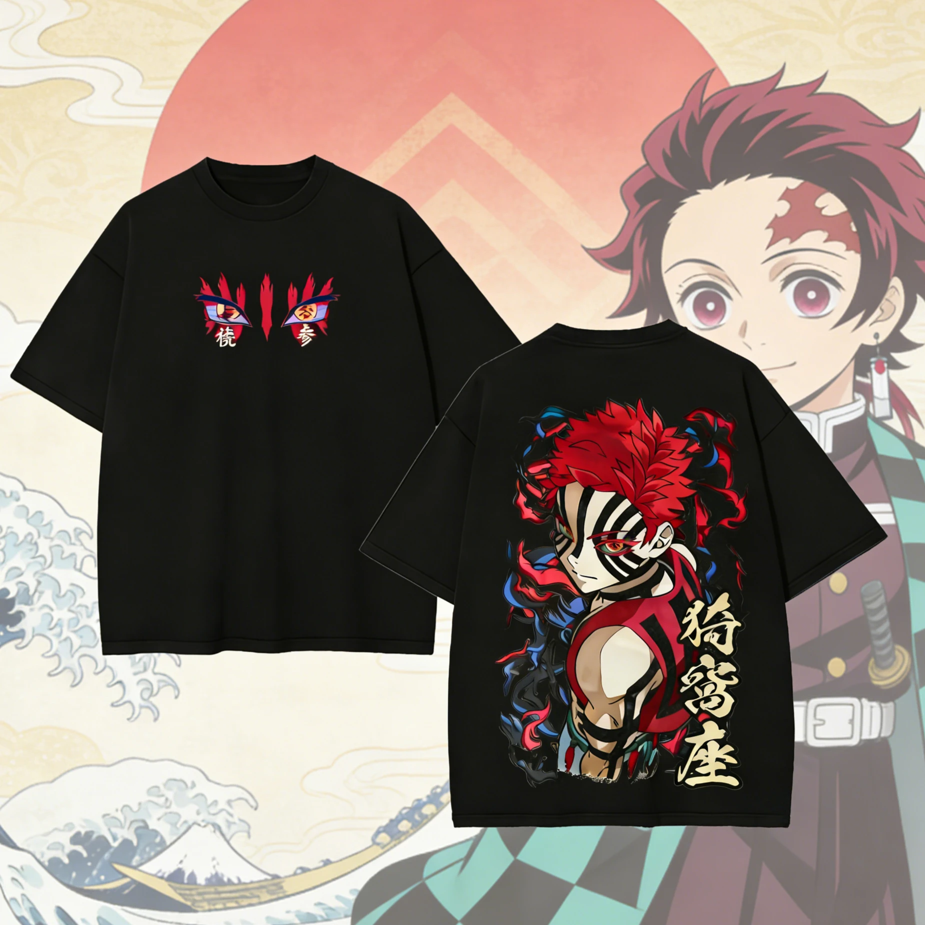 2026 Sommer Demon Slayer Herren- und Damen-T-Shirt Zenitsu Agatsuma Sommer Frühling Anime Tee Distressed Hochwertiges Kurzarm-Oberteil