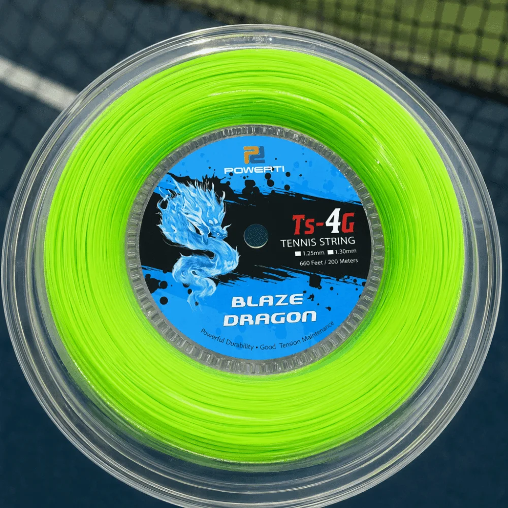 Polyester Tennis String Smooth Tight Weave Racquet String Neon Green Consistent Neon Green Tennis String Racquet Restringing