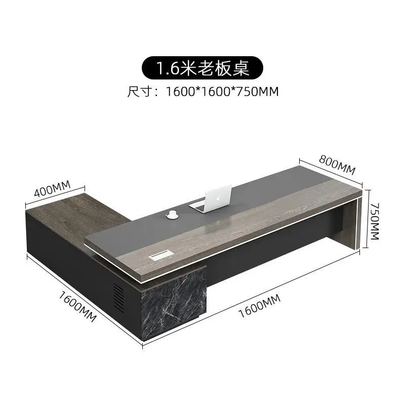 Simple Modern Office Single Manager Supervisor Desk Large Class President Desk