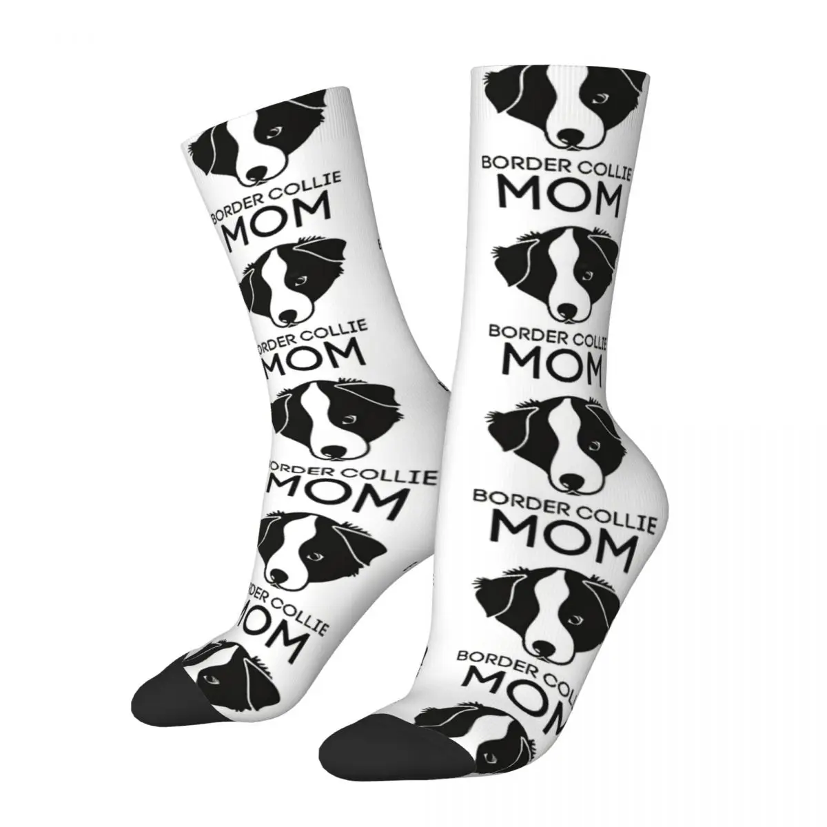 Border Collie Big Head Dog Men Women Socks Windproof Novelty Spring Summer Autumn Winter Stockings Gift