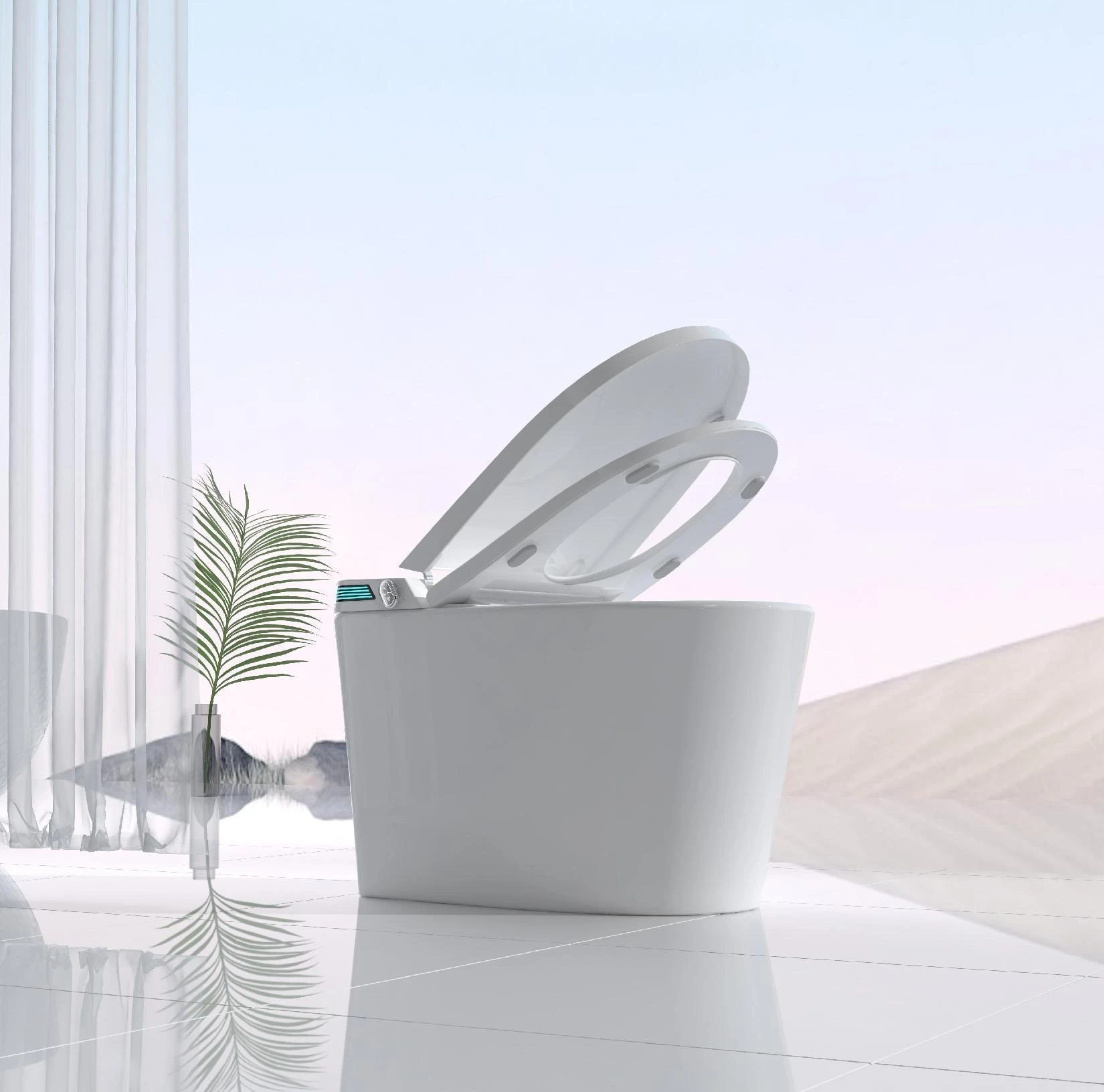 

Floor Standing Full Automatic Ceramic Intelligent Bidet Toilet Warm Water Flushing Bathroom Sanitary Fixture