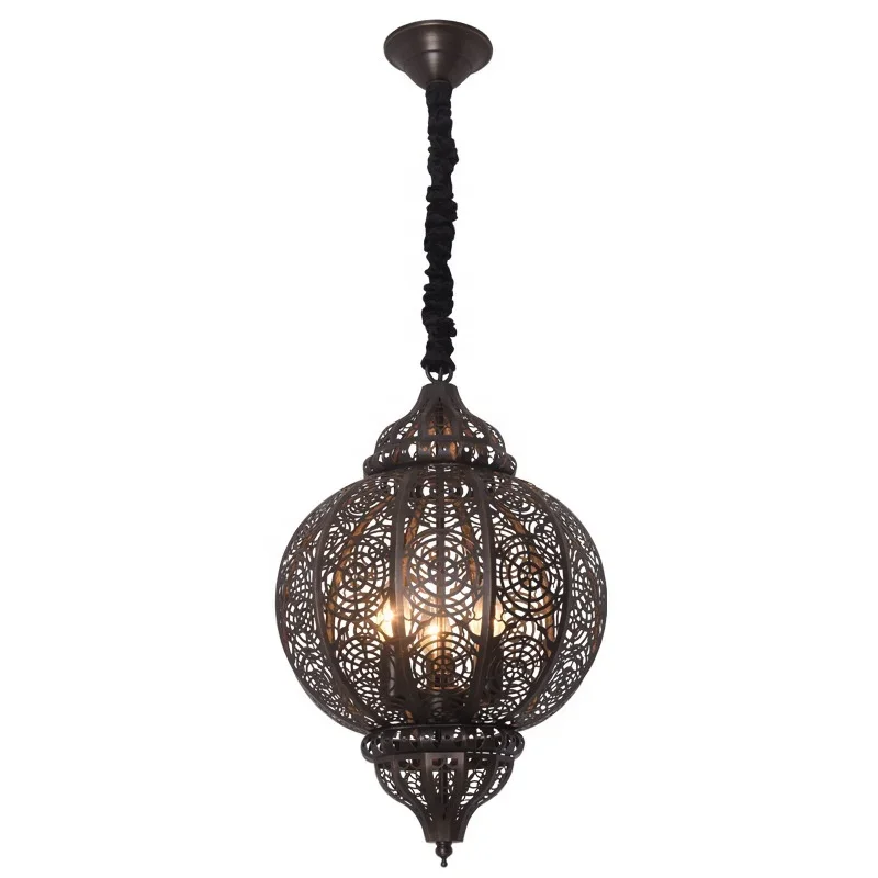 LED Copper Chandelier Nordic Vintage Arabic Muslim Style Interior Lighting Decorated Luxury Chandelier