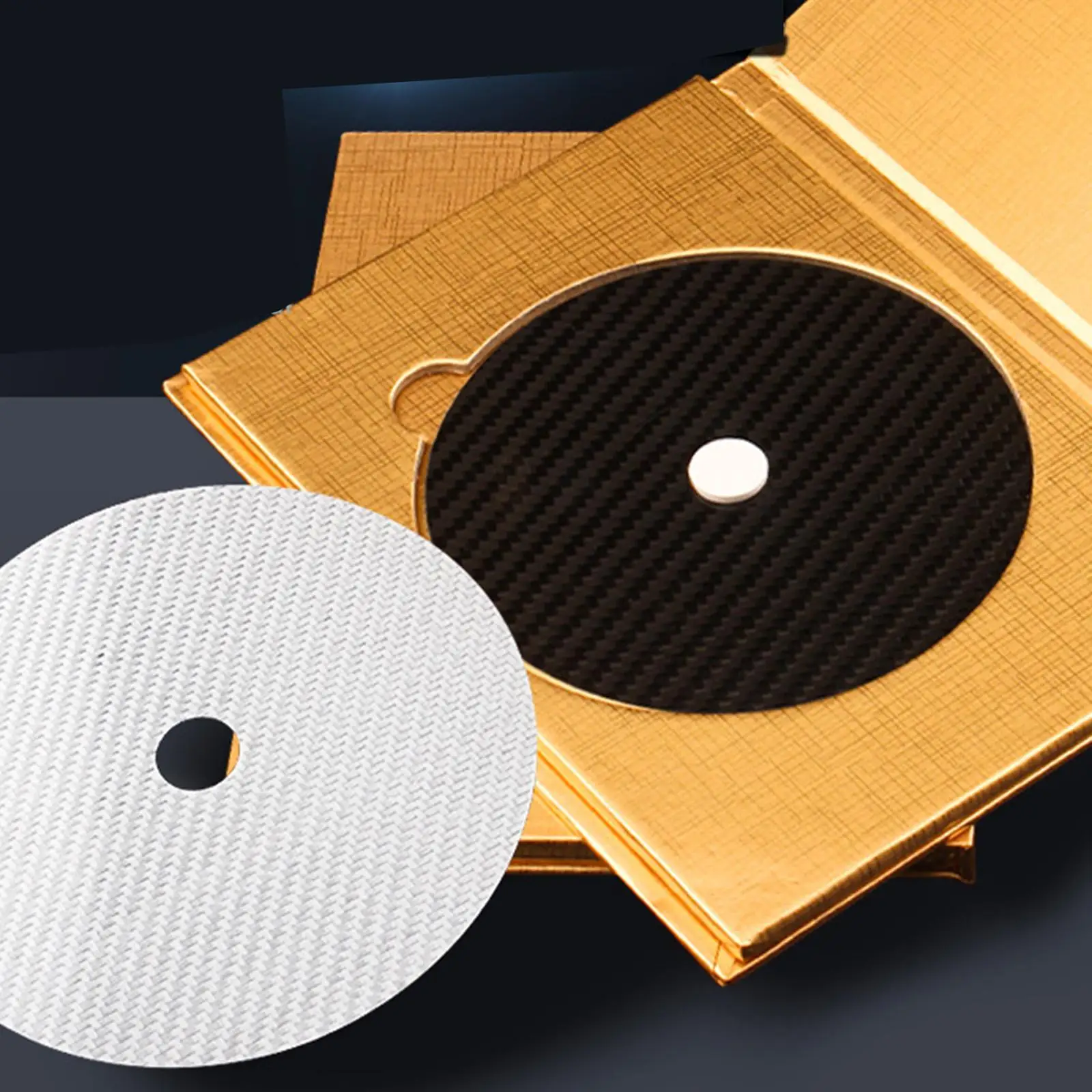 CD Stabilizer Tuning Pad HIFI Buffer DVD Top Tray Player Carbon Fiber 0.2mm