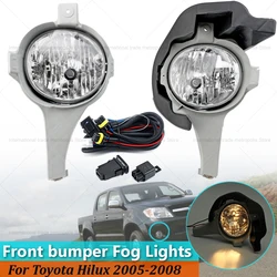 172675981073/252689232854 1 Set Front bumper Fog Light lamp kit for Toyota Hilux MK6 2005 2006 2007 2008 Vigo Pickup spot