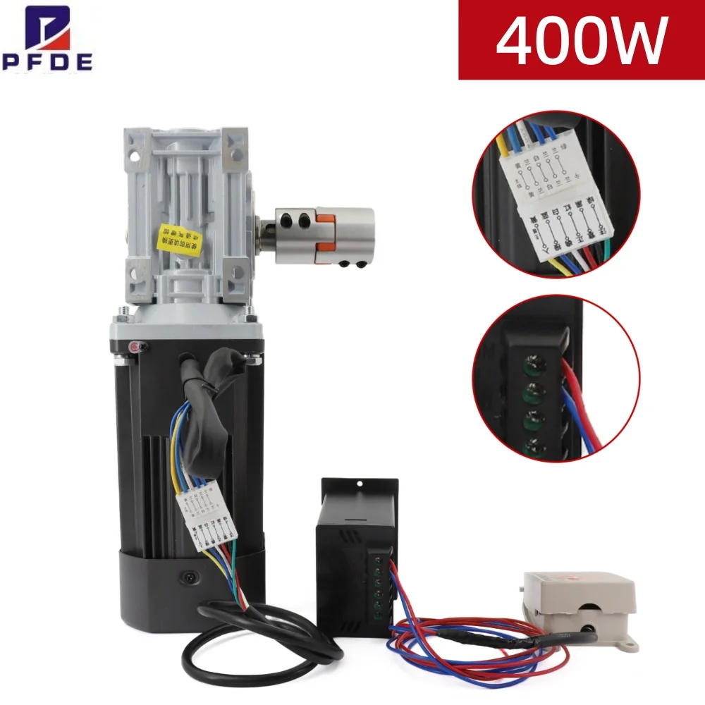 400W  220V Speed Regulating Motor+RV050 Single Phase Turbine Gearbox & Speed Controller Plum Blossom Coupling Set Output 10-25mm