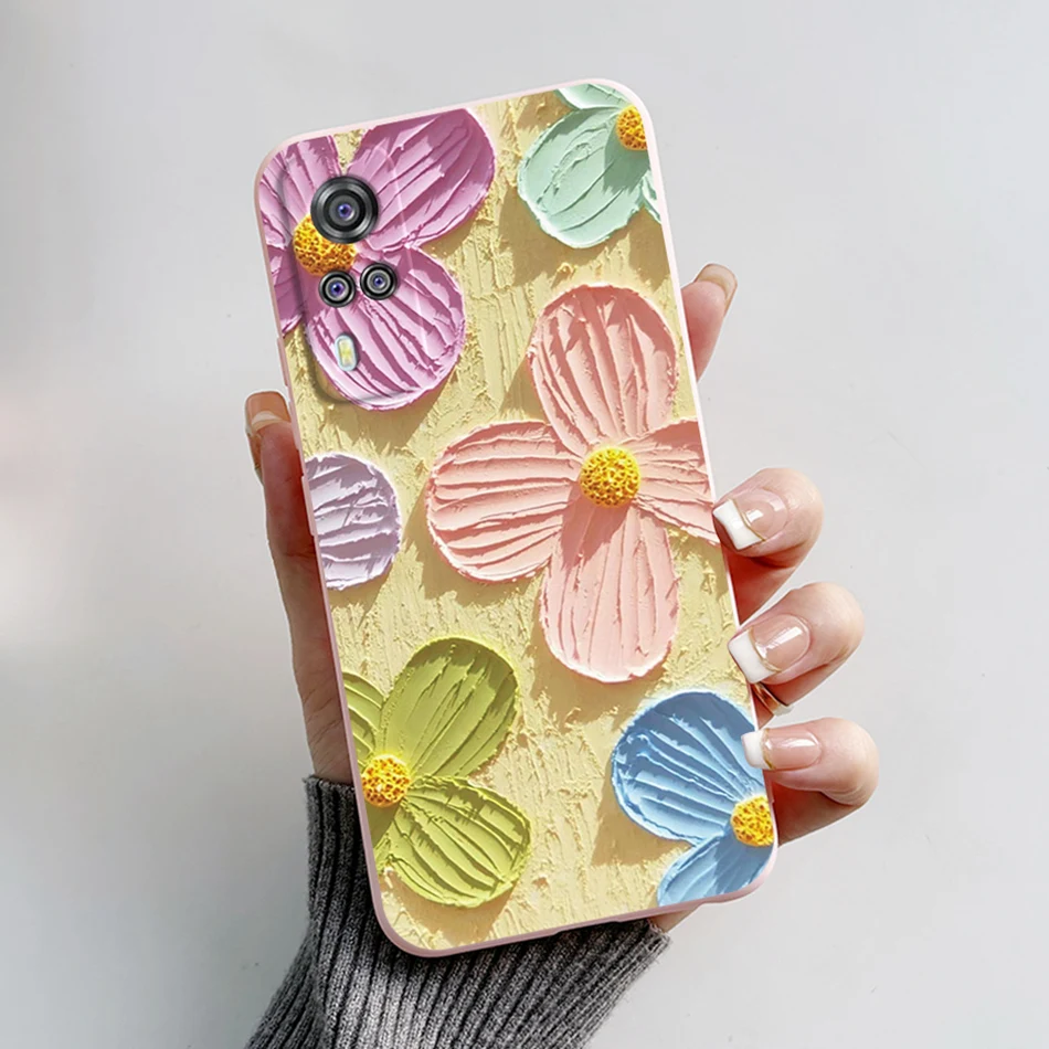 For vivo Y53s 4G Case Cartoon TPU Silicone Protective Back Funda For vivo Y53S 4G 2021 Soft Cover Bumper for VivoY53S Y 53s Capa