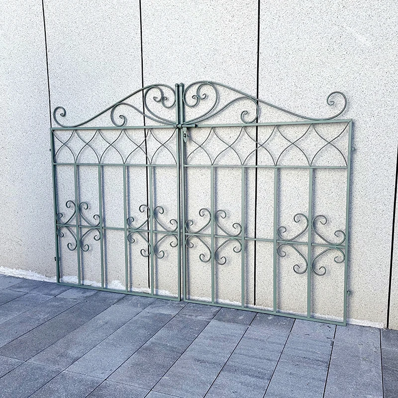 النمط الأوروبي منحوتة خمر الحديد المطاوع فيلا حديقة فناء مدخل بوابة سياج الدرابزين الحديد الفن الراقية بوابة الإبداعية #4