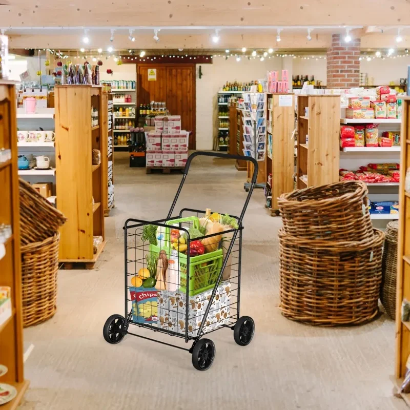 عربة تسوق قابلة للطي من Topbuy عربة بقالة بعجلات