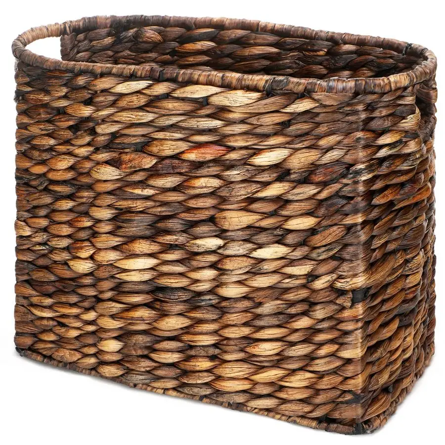 

Seagrass Magazine Baskets Magazine Holder Tall Narrow Woven Storage Wicker Basket Floor Bathroom Home Office Handwoven Holder f