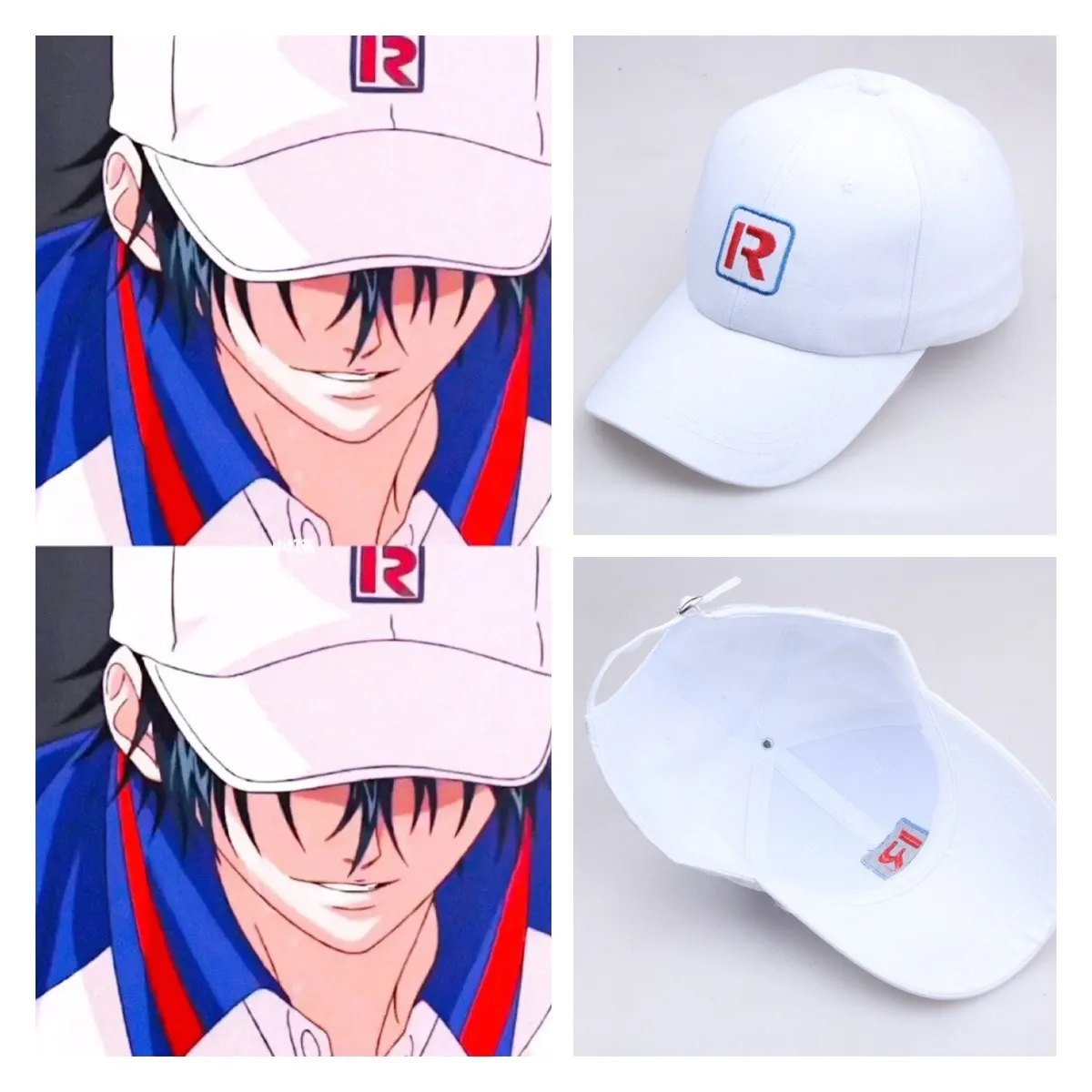 Anime The Prince Of Tennis Cosplay Hat Ryoma Echizen Cotton White Baseball Cap Sun Shading hat