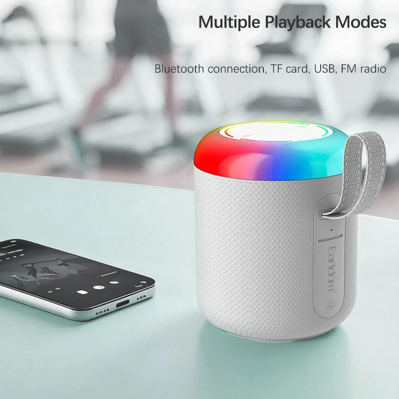 TWSPortable alta resolución calidad De sonido AudioRGB tarjeta De luz ambiental inserción escritorio inalámbrico Bluetooth Subwoofer Caixa De Som